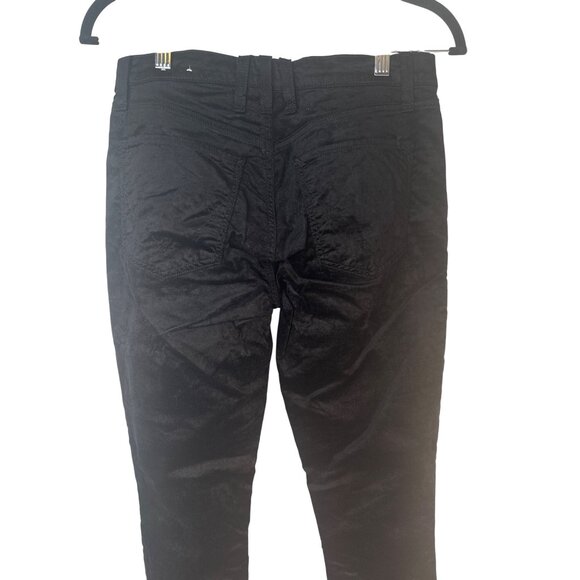 2/$30 MCGUIRE Denim 26 Womens Mid Rise Stretch Skinny Velvet Pants Black - Picture 14 of 16